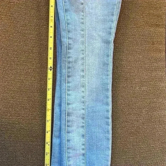 Petite sz 1, True Craft women’s jeans, sz one, seamed high-rise frayed ankles - Picture 8 of 11